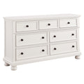 Transitional White Finish Dresser Of 7 Drawers Jewelry Tray Traditional Design Bedroom Wooden Furniture White Bedroom Traditional,Transitional Wood