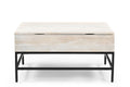 T1105 01 White Lift Top Coffee Table White Washed Primary Living Space Contemporary,Modern Open Storage Coffee & End Tables Wood