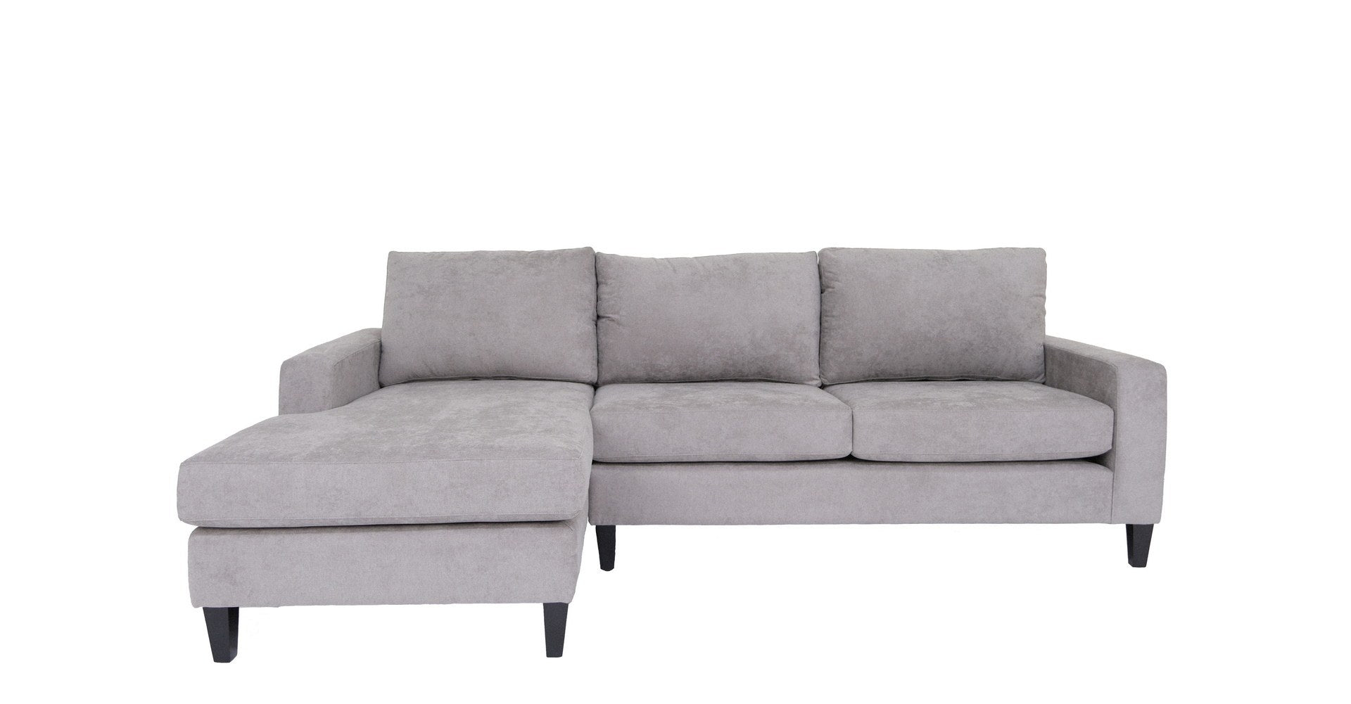 Grey L Shaped Sectional Sofas For Living Room, Modern Sectional Couches For Bedrooms, Apartment With Solid Wood Frame Polyester Nylon, Left Facing Grey Wood Foam Polyester