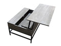 T1105 05 Gray Lift Top Coffee Table Grey Primary Living Space Contemporary,Modern Rectangular Open Storage Coffee & End Tables Metal & Wood Wood