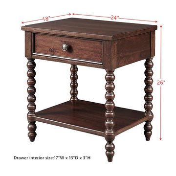 Beckett Nightstand Morocco Brown Wood