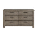 Rustic Style 1Pc Gray Dresser Of 6X Drawers Metal Hardware Wooden Bedroom Furniture Gray Bedroom Industrial,Rustic Wood