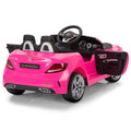 12V Kids Slc300 Ride On Toy Car, Electric Battery Powered Vehicles With Led Lights, Horn, For Children 3 6 Pink Polypropylene