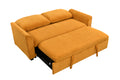 78 Inch 3 In 1 Convertible Sleeper Sofa Bed, Modern Fabric Loveseat Futon Sofa Couch W Pullout Bed, Small Beautiful Seat Lounge Sofa W Reclining Backrest, Furniture For Living Room, Yellow Light Brown Wood Primary Living Space Heavy Duty Eucalyptus 3