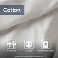 3 Piece Cotton Comforter Set With Chenille Tufting Taupe Cotton