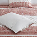 3 Piece Cotton Duvet Cover Set With Chenille Tufting Auburn Cotton