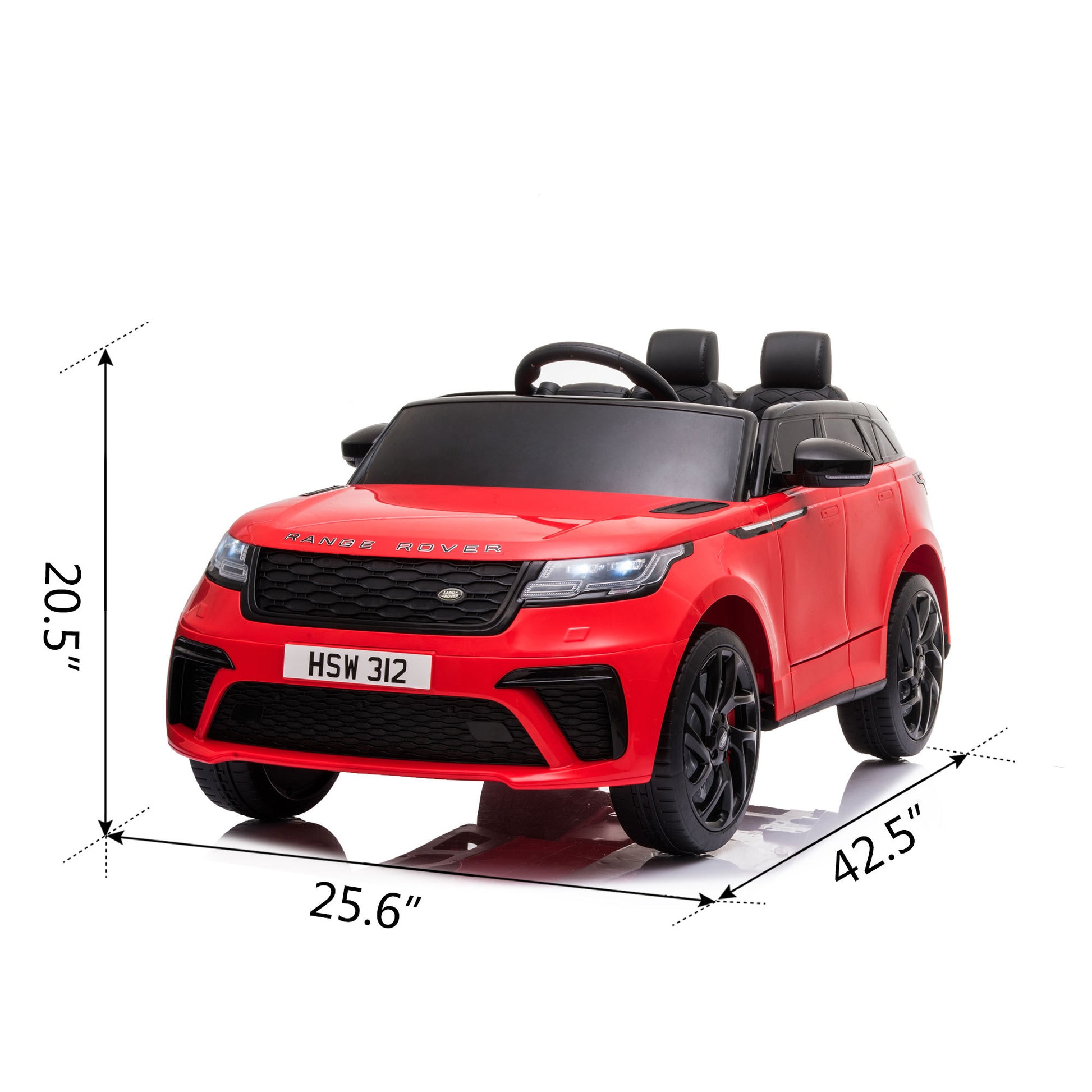 12V Licensed Range Rover Kids Ride On Car, Battery Powered Vehicle W Remote Control, Led Lights, Music, Spring Suspension, Soft Start, Electric Car Toy Gift Pink Polypropylene