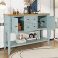 Cambridge Series Large Storage Vintage Console Table With Four Small Drawers And Bottom Shelf For Living Rooms, Entrances And Kitchens Lime White, Old Sku: Wf190263Aak Lime White Solid Wood Mdf