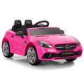 12V Kids Slc300 Ride On Toy Car, Electric Battery Powered Vehicles With Led Lights, Horn, For Children 3 6 Pink Polypropylene