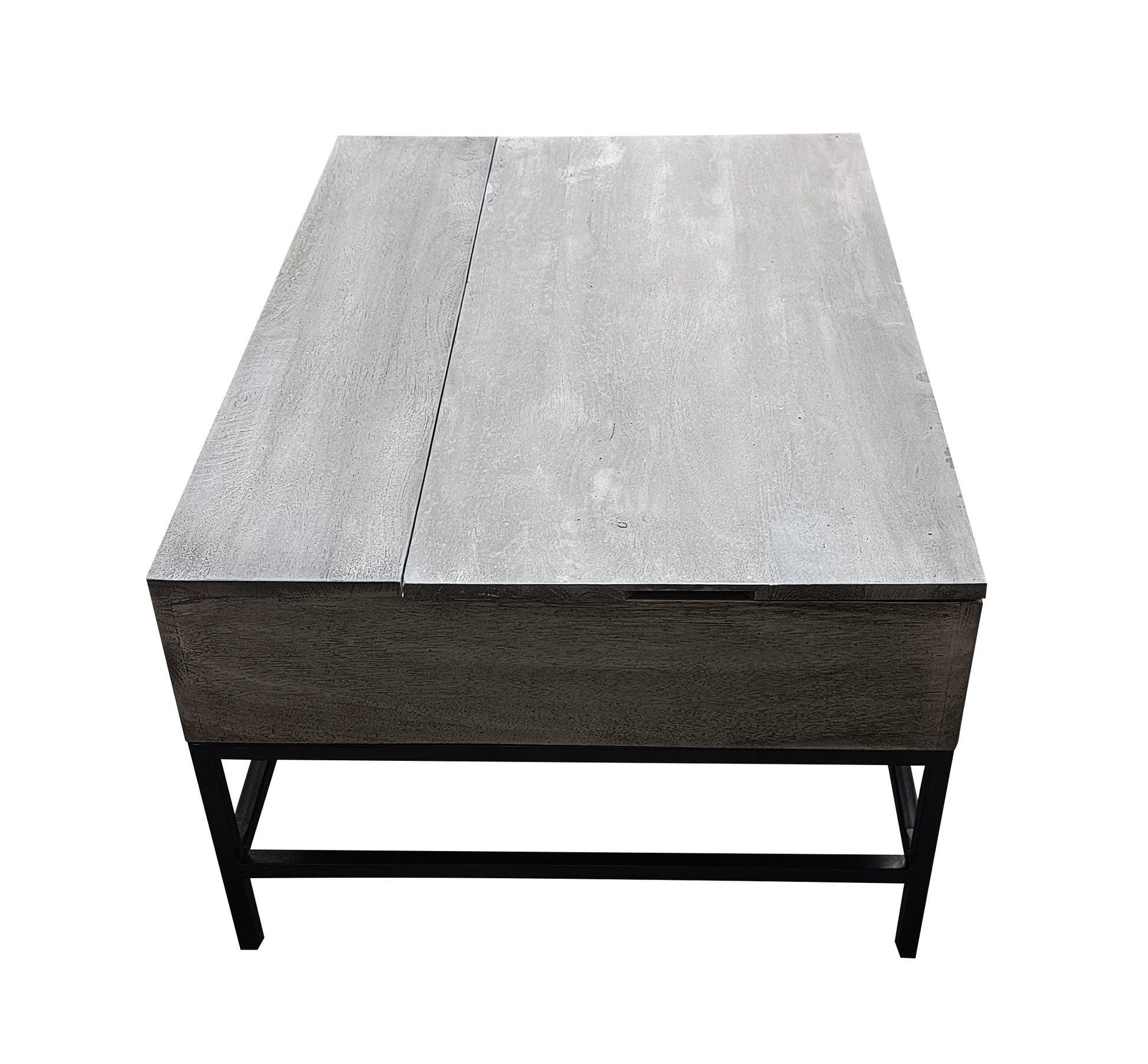 T1105 05 Gray Lift Top Coffee Table Grey Primary Living Space Contemporary,Modern Rectangular Open Storage Coffee & End Tables Metal & Wood Wood