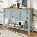 Cambridge Series Large Storage Vintage Console Table With Four Small Drawers And Bottom Shelf For Living Rooms, Entrances And Kitchens Lime White, Old Sku: Wf190263Aak Lime White Solid Wood Mdf