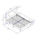Queen Size Upholstered Platform Bed Frame ,Wood Slat Support, Easy Assembly,Grey Grey Linen