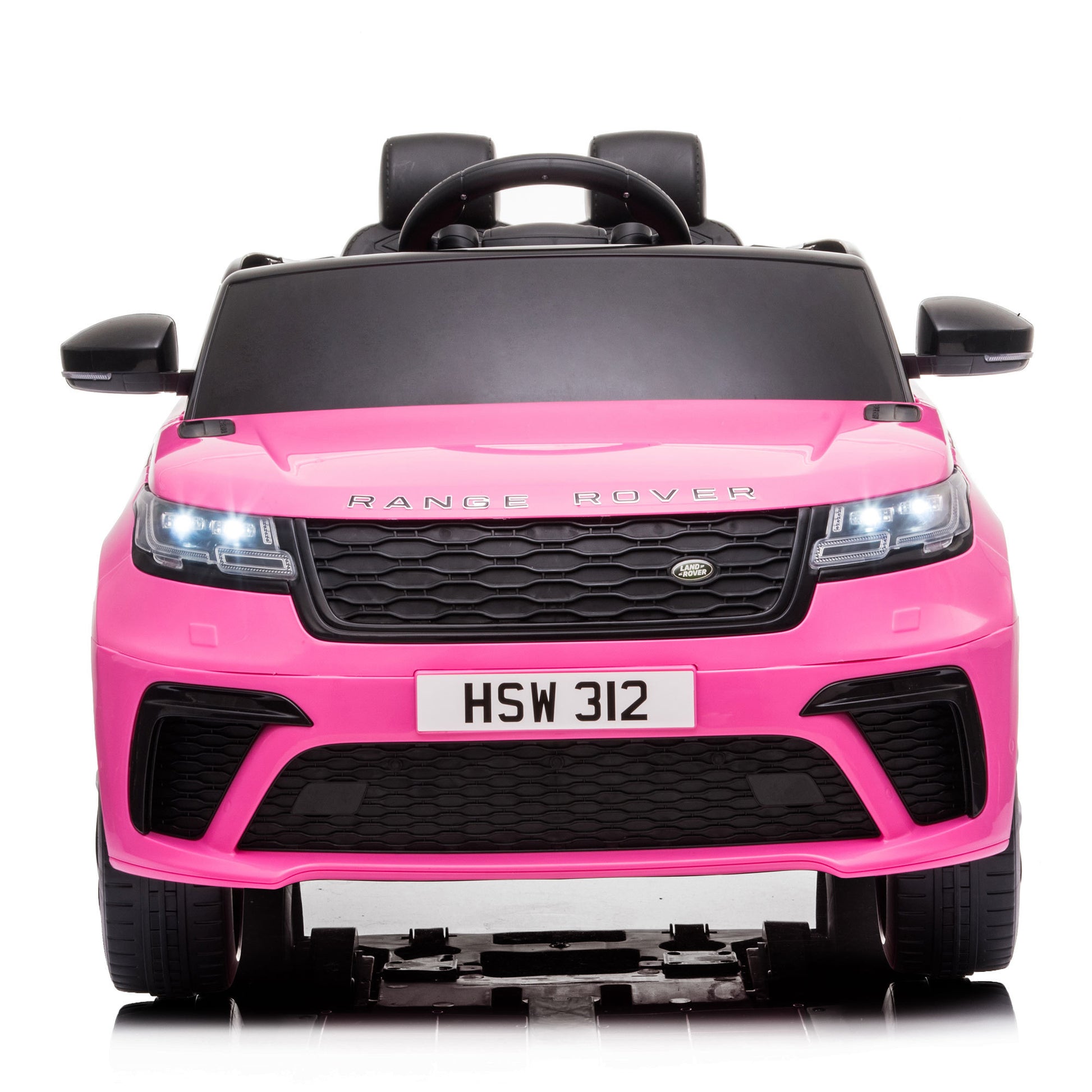 12V Licensed Range Rover Kids Ride On Car, Battery Powered Vehicle W Remote Control, Led Lights, Music, Spring Suspension, Soft Start, Electric Car Toy Gift Pink Polypropylene