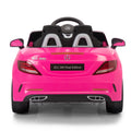 12V Kids Slc300 Ride On Toy Car, Electric Battery Powered Vehicles With Led Lights, Horn, For Children 3 6 Pink Polypropylene