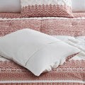 3 Piece Cotton Comforter Set With Chenille Tufting Auburn Cotton