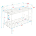 Metal Bunk Bed White White Metal