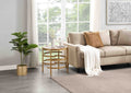 Modern Side Table, Pandora Sintered Stone End Table, Golden Small Coffee Table, 20.67''W X 20.67''D X 21.65'H Golden Iron