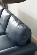 Classic Living Room Nails Sofa Navy Blue Faux Leather Navy Blue Foam Pu Leather