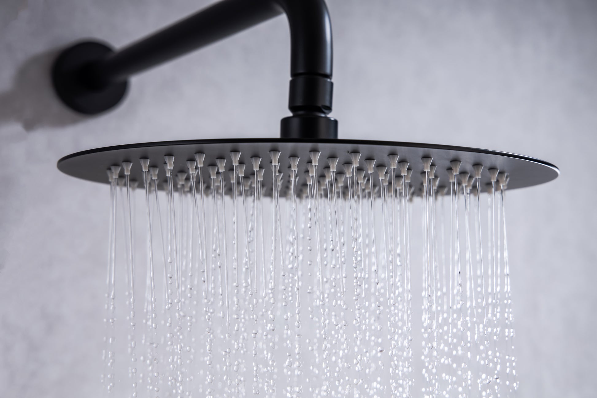 Rain Shower Head High Flow Round Rainfall Showerhead Waterfall Full Body Coverage Universal Ceiling Or Wall Mount 16 Inch Black Matte Black Stainless Steel