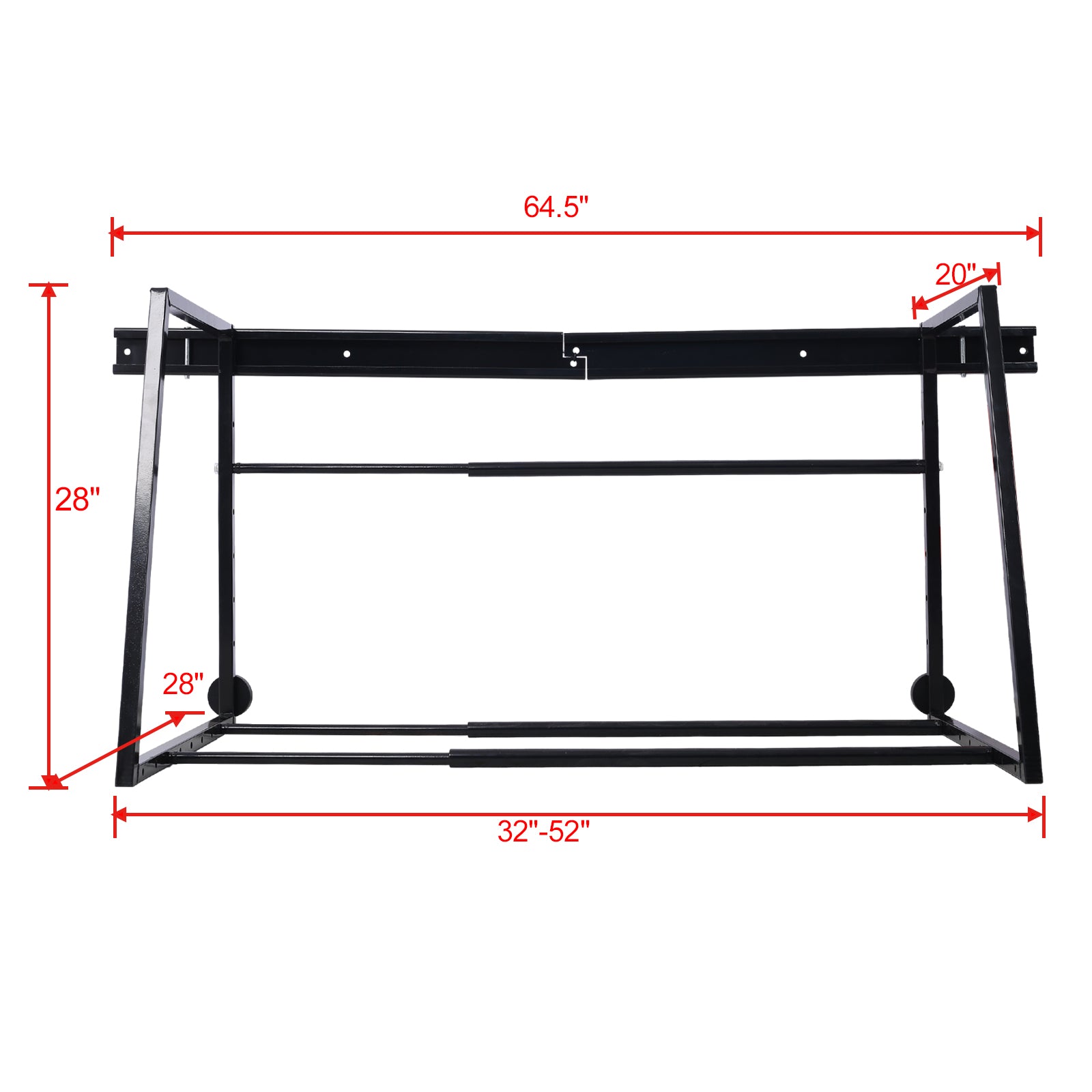Heavy Duty Adjustable Garage Wall Multi Tire Rack Storage, Black Black Steel