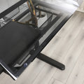 Hand Crank Adjustable Drafting Table Drawing Desk With 2 Metal Drawers Black With Stool Black Glass Metal