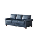 Classic Living Room Nails Sofa Navy Blue Faux Leather Navy Blue Foam Pu Leather