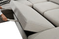 125'' Modern U Shaped 7 Seat Sectional Sofa Couch With Cabinet,Sofa Bed With Storage Chaise Pull Out Couch Bed For Living Room,Beige Light Brown Wood Primary Living Space Heavy Duty Eucalyptus 7 Seat Beige Polyester Soft Pillow Back Modern Square Arms