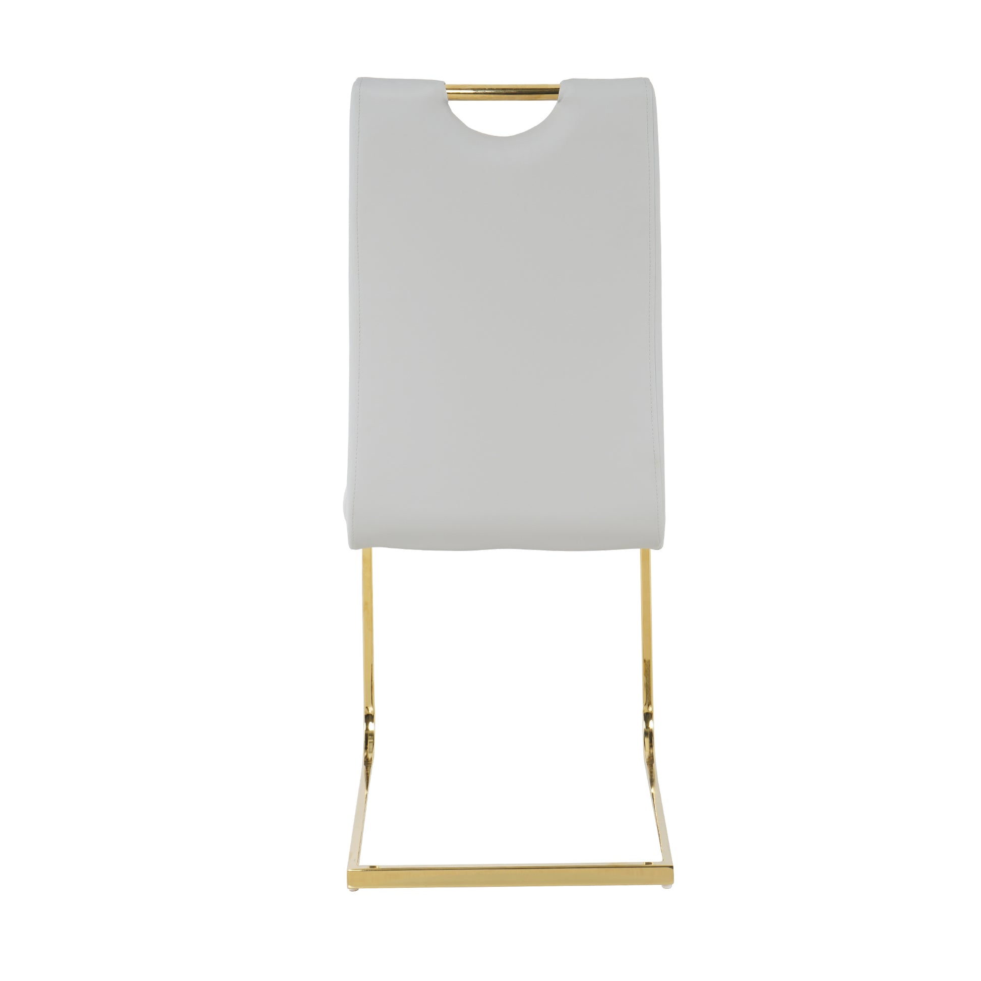 Modern Dining Chairs With Faux Leather Padded Seat Dining Living Room Chairs Upholstered Chair With Gold Metal Legs Design For Kitchen, Living, Bedroom, Dining Room Side Chairs Set Of 6 Grey Metal