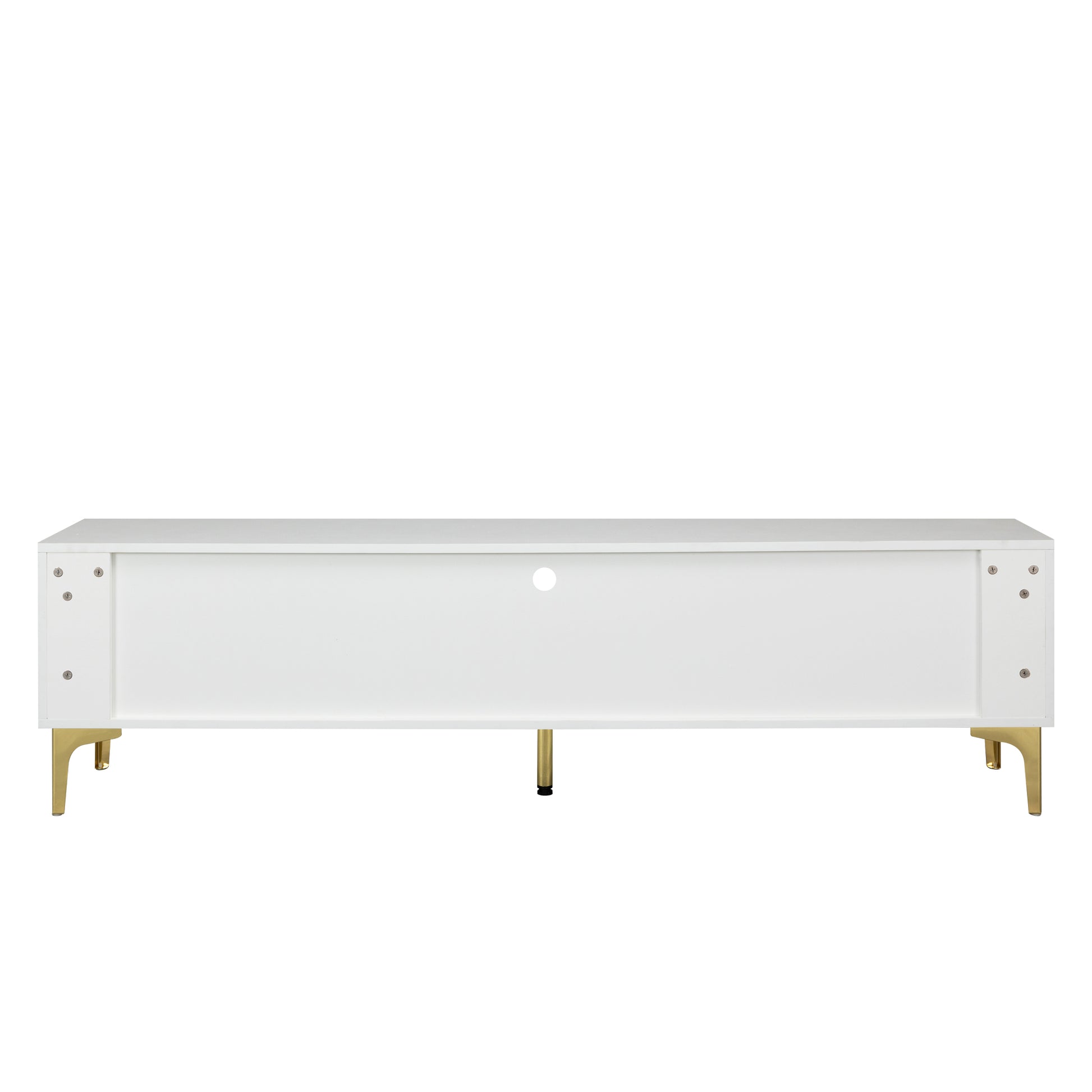 Tv Stand,Tv Cabinet,Entertainment Center,Tv Console,Media Console,With Led Remote Control Lights,Uv Bloom Drawer Panel,Gold Metal Table Legs, Can Be Placed In The Living Room, Bedroom, Color: White White White Primary Living Space 60 69 Inches 60 69