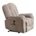 Power Lift Recliner Chair Recliners For Elderly With Heat And Massage Recliner Chair For Living Room With Infinite Position And Side Pocket,Usb Charge Port Beige Beige Soft Heavy Duty Cotton Wood Metal