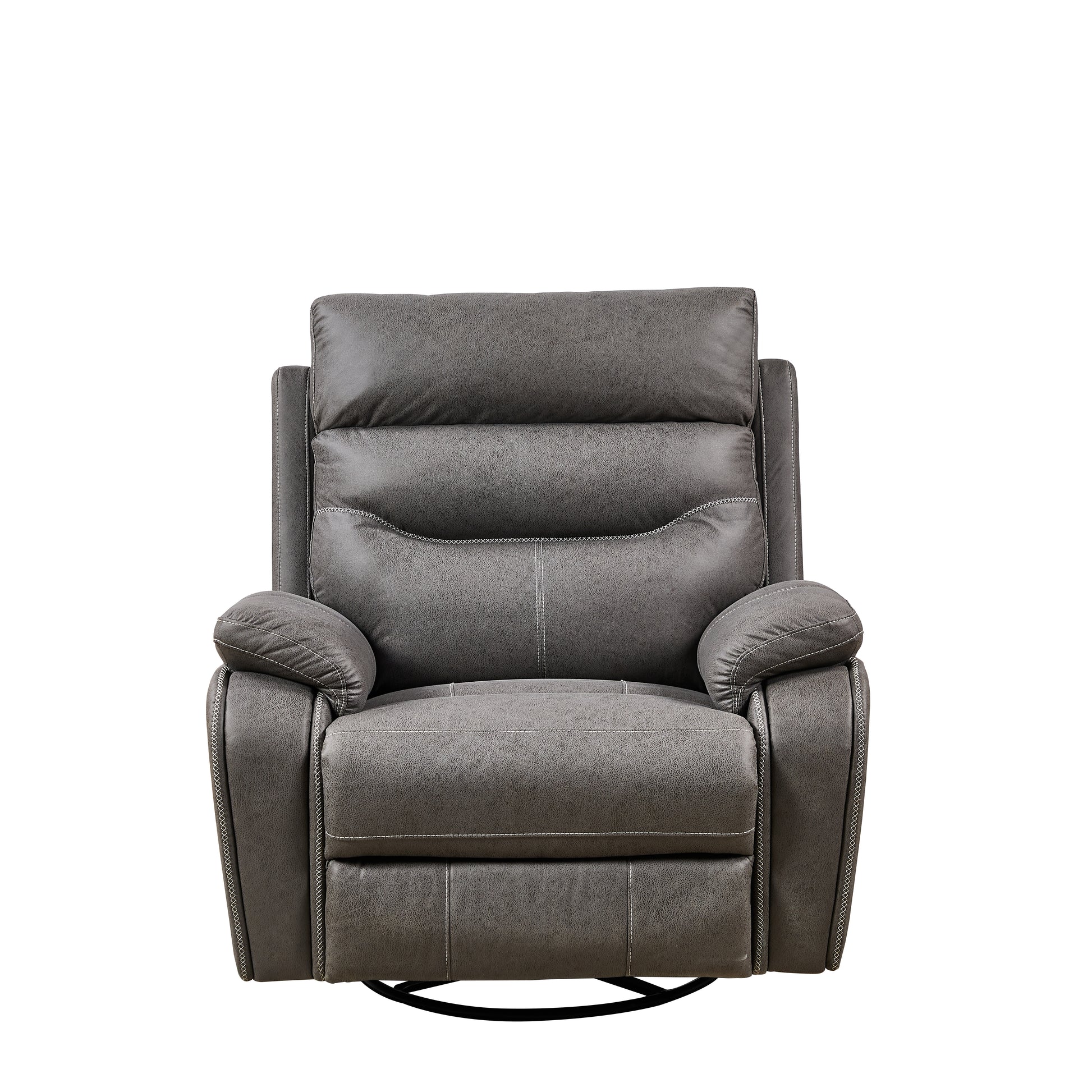 Liyasi Dual Okin Motor Rocking And 240 Degree Swivel Single Sofa Seat Recliner Chair Infinite Position ,Head Rest With Power Function Gray Polyester Metal Power Remote Primary Living Space Soft Cushion Back American Design Beech Pillow Top Arms Foam