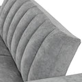 Convertible Soft Cushion Sofa Pull Bed ,For Two People To Sit On Gray Polyester