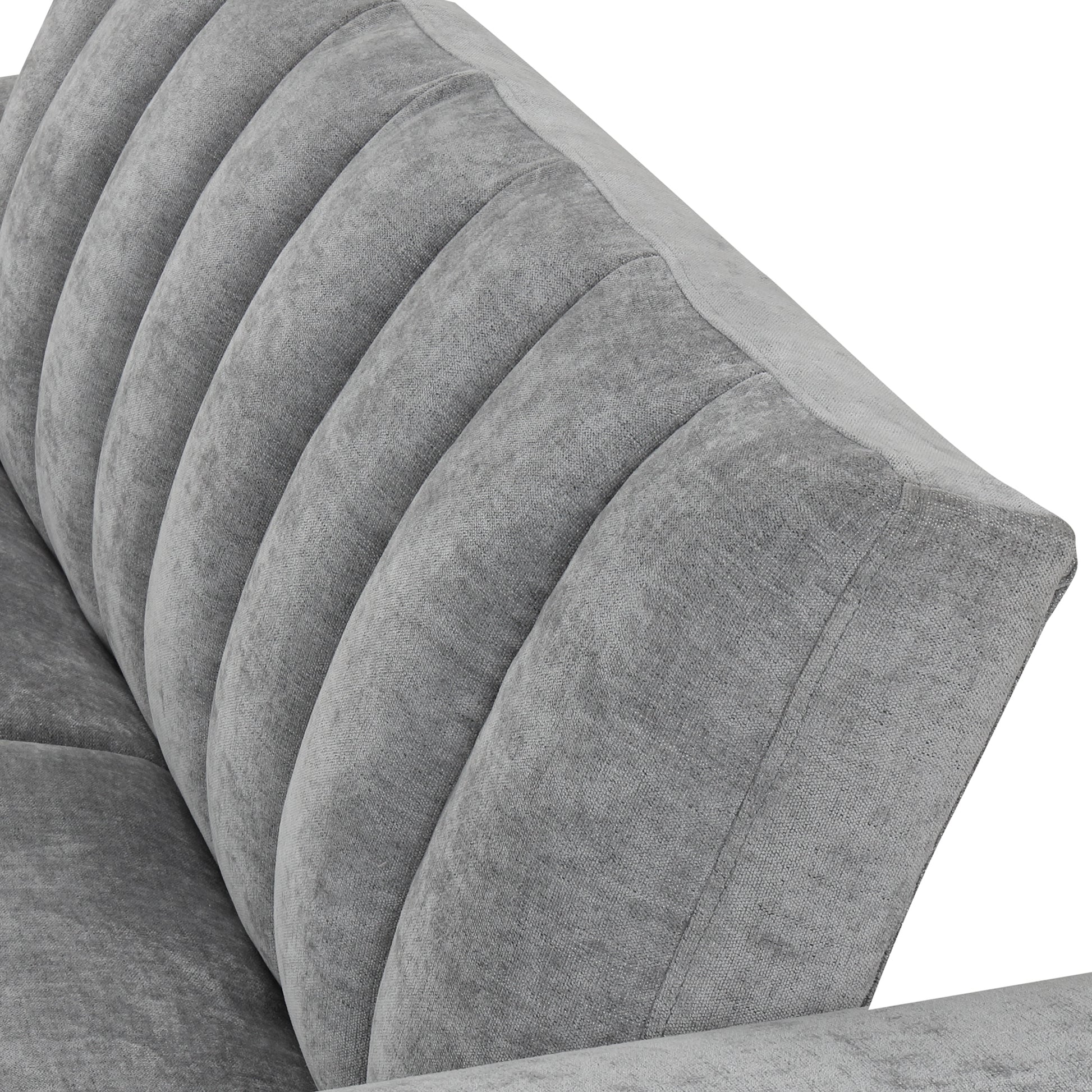 Convertible Soft Cushion Sofa Pull Bed ,For Two People To Sit On Gray Polyester