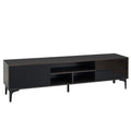 Tv Stand,Tv Cabinet,Entertainment Center,Tv Console,Media Console,With Led Remote Control Lights,Uv Bloom Drawer Panel,Ferrous Legs,Can Be Placed In The Living Room, Bedroom, Color: Dark Brown Black Black Brown Brown Primary Living Space 60 69 Inches 60