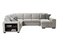 125'' Modern U Shaped 7 Seat Sectional Sofa Couch With Cabinet,Sofa Bed With Storage Chaise Pull Out Couch Bed For Living Room,Beige Light Brown Wood Primary Living Space Heavy Duty Eucalyptus 7 Seat Beige Polyester Soft Pillow Back Modern Square Arms