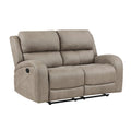 Luxurious Style Double Reclining Loveseat 1Pc Brown Plush Comfortable Living Room Furniture Brown Microfiber Primary Living Space Transitional Microfiber