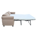 80.7'' 2 In 1 Sofa Bed Sleeper With Large Mattress 63''*70.9*3.3 Inch , For Living Room Spaces Bedroom Beige Polyester