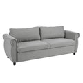 80.7'' 2 In 1 Sofa Bed Sleeper With Large Memory Mattress 63''*70.9*3.3 Inch , For Living Room Spaces Bedroom Gray Polyester