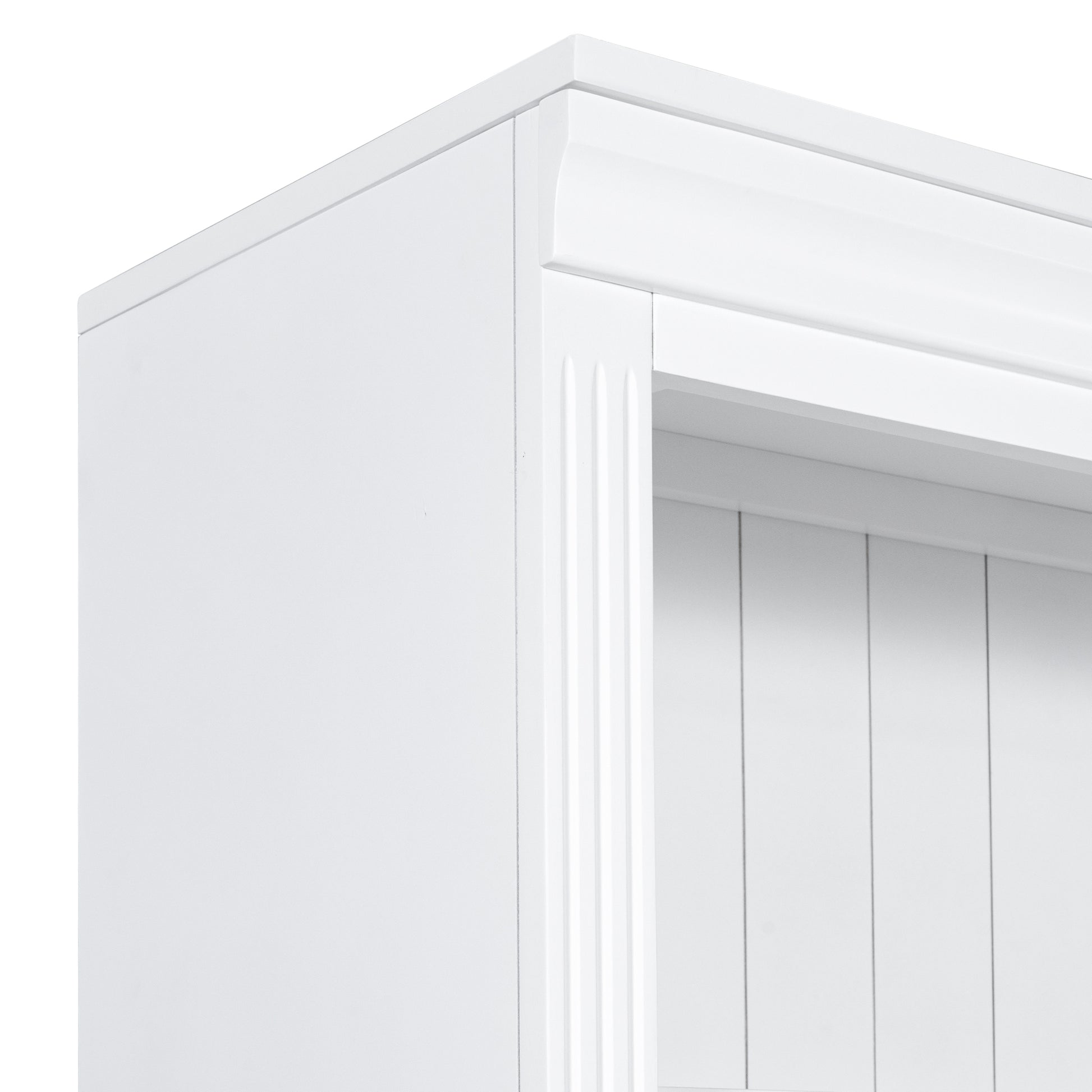 83.4"Tall Bookshelf With Two Corner Shelf Suite,Bookcase With 2 Doors And 1 Drawer,5 Tier Corner Shelf With Open Shelves,Free Standing Shelves Suite With Led Lighting For Living Room,Office,White