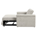 Convertible Soft Cushion Sofa Pull Bed ,For Two People To Sit On Beige Polyester