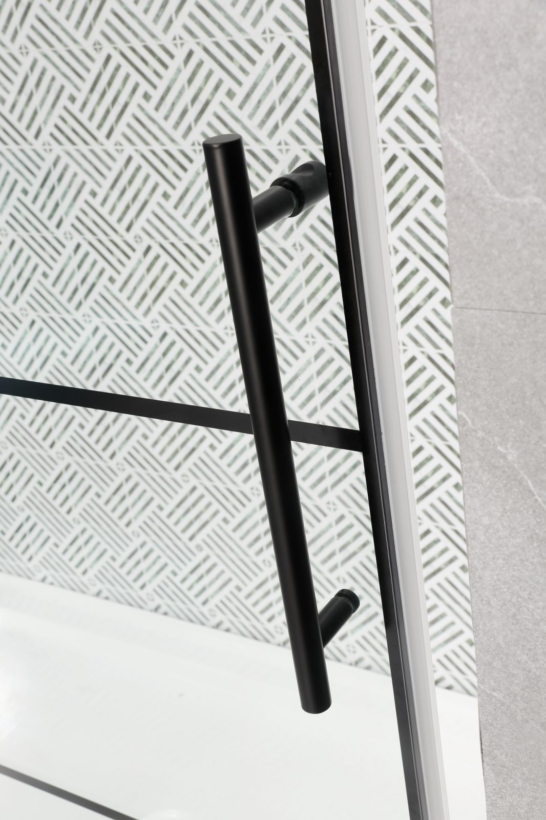 Frameless Glass Shower Door Adjustable 56 60 In.W Black Sliding Shower Door,Certified Thick Clear Clear Tempered Glass,304 Stainless Steel Hardware Matt Black Stainless Steel