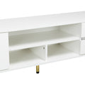 Tv Stand,Tv Cabinet,Entertainment Center,Tv Console,Media Console,With Led Remote Control Lights,Uv Bloom Drawer Panel,Gold Metal Table Legs, Can Be Placed In The Living Room, Bedroom, Color: White White White Primary Living Space 60 69 Inches 60 69