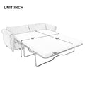 80.7'' 2 In 1 Sofa Bed Sleeper With Large Memory Mattress 63''*70.9*3.3 Inch , For Living Room Spaces Bedroom Gray Polyester