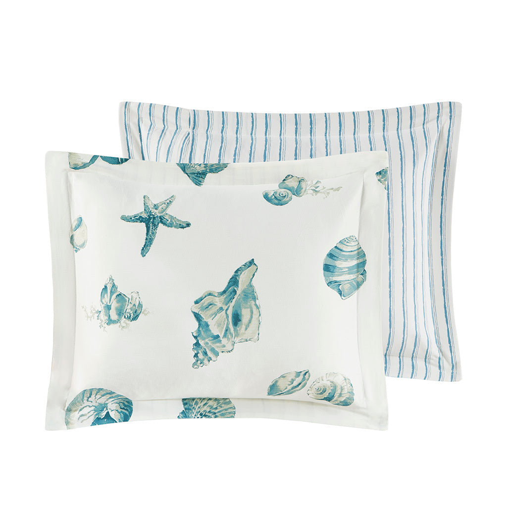 2 Piece Duvet Cover Set Blue Cotton