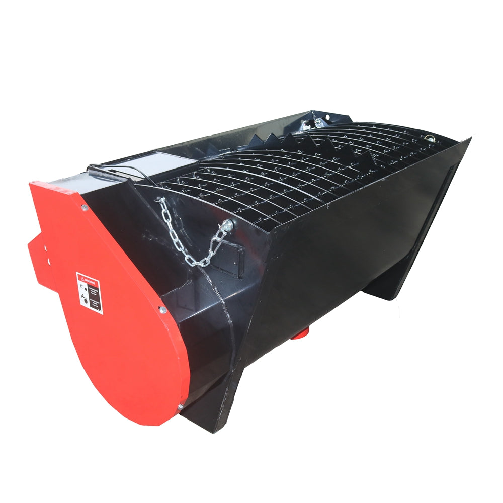 280Lt Volume Skid Steer Attachments Concrete Mixer Bucket Black Steel