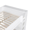 Full Over Full Bunk Bed With 2 Drawers And Multi Layer Cabinet, White White Solid Wood Mdf