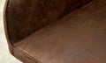 Modern Chair Set Of 2 With Iron Tube Legs, Soft Cushions And Comfortable Backrest, Suitable For Dining Room, Living Room, Cafe, Simple Structure.Swivel Chair Matte Brown Fabric