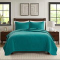 3 Piece Luxurious Oversized Quilt Set Peacock Cotton