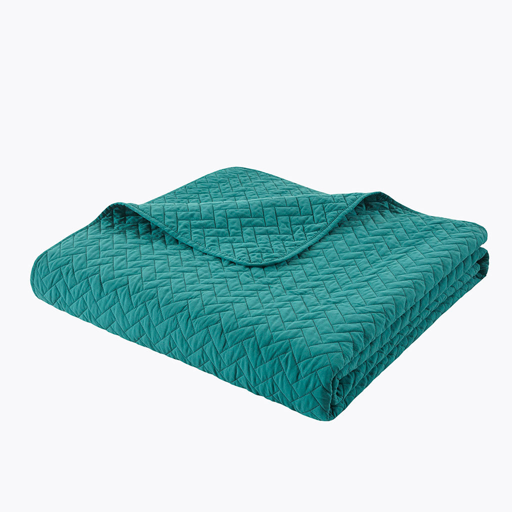 3 Piece Luxurious Oversized Quilt Set Peacock Cotton