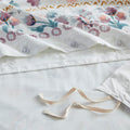 3 Piece Floral Duvet Cover Set White Multi Cotton